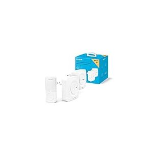 Garza Sonnette sans Fil Kinétique pour Porte, 1 Bouton Poussoir + 2 récepteurs, Grande portée 200 m, 64 mélodies, IP56, avec indicateur LED, Mode Silencieux, 4 intensités sonores, Fonction mémoire,