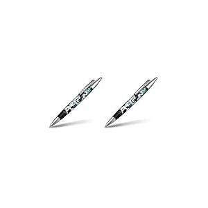 PRO-DG PRODG Extreme - Stylo &agrave; bille, argent, noir, 1 unit&eacute; (Lot de 2)