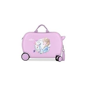 Disney La Reine des Neiges Close to The Heart Valise Rigide avec Fermeture à Combinaison latérale 4 Roues Bagage à Main est fabriquée en ABS, Un matériau Rigide et léger., Violet, Talla única, Valise