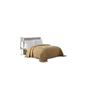 Beatrice Home Fashions Couvre-lit en Chenille, doré, lit Double