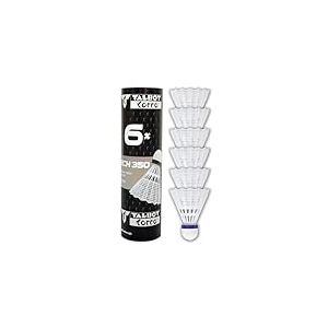Talbot-Torro Tech 350 Lot de 6 Volants de Badminton Unisex, Bleu/Moyen, 479102, 6 Pièces