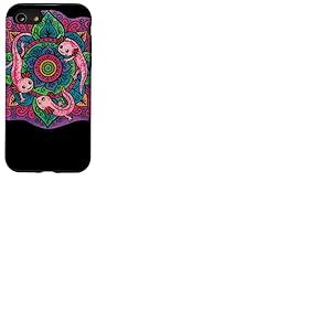 Motif Mandala Axolotl coloré pour Les Amoureux des Animaux Coque pour iPhone SE (2020) / 7/8