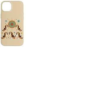 Beagle Atomic Sun Retro Mid Century Modern Dog Coque pour iPhone 14 Plus