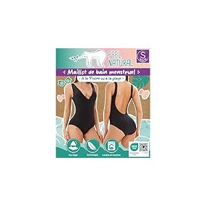 Maillot de Bain Menstruel 1 Piece - Taille S - Protection Femme Lavable, Coupe Haute - Flux L&eacute;ger - Piscine, Plage, Absorbante & R&eacute;utilisable - Maillot de Bain de Regle Menstruelle