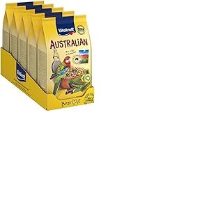 Vitakraft Australian, nourriture pour grands perroquets, avec vitamines et minéraux, avec grit pour soutenir la digestion, sans sucre ajouté (5x 750g)