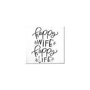 Homemania Tableau Citation - 3 Pieces - Citations - pour Salon, Chambre - Multicouleur en Polyester, Bois, 69 X 3 X 50cm - HM203PKNV-148