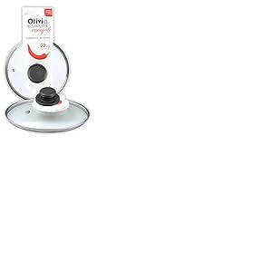 IPEA Couvercle pour Poêle ou Casserole en Verre Trempé – 16/18 / 20/22 / 24/26 / 28/30 cm – Transparent Rond Universel avec Bouton pour Poêles et Casseroles Cuisine – Compatible Lave-Vaisselle