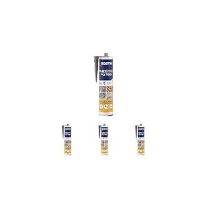 Bostik Mastic Colle & Joint Polyur&eacute;thane Flexpro PU 790 Gris anthracite Ral 7016, Multi-Usages, Int&eacute;rieur et Ext&eacute;rieur, Cartouche de 300 ml (Lot de 4)