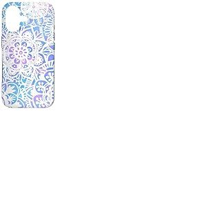 Joli Motif Mandala Pastel Roses Bleu Floral henn&eacute; Coque pour iPhone 17