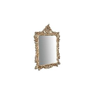 Biscottini Miroir Salle de Bain Cadre Baroque 108x8x72 cm | Miroir Mural Vintage | Grand Miroir Mural argenté avec Structure en Bois