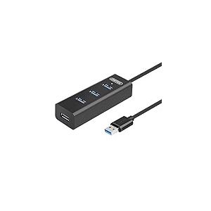 UNITEK Hub USB 4 Ports 3.0 + 1 Micro rousb/SuperSpeed Hub de données multiport pour PC, Ordinateur Portable, Clavier, Souris, imprimante/iOS (Mac) + compatibilité Windows/Plug & Play/Y-3089