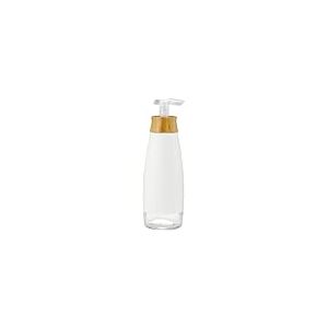 Full Circle Distributeur de savon moussant, couvercle en bambou, céramique, blanc, 473,6 g, 16-ounce