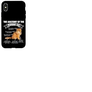 Drôle de chat persan maman papa miaou Coque pour iPhone X/XS