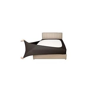 Mrs Awesome Housse enveloppante en Jersey Extensible pour sommier tapissier, Alternative à la Jupe de lit, Ultra Douce et Infroissable, Grand lit/Queen XL, Marron Chocolat