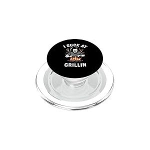 Funny BBQ Fail Burn The Food 4 juillet Grillin Grilling Men PopSockets PopGrip pour MagSafe