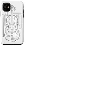 Dessin au trait Violon Coque pour iPhone 11