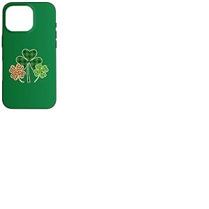 Trois tr&egrave;fles l&eacute;opard Buffalo Plaid Tr&egrave;fle St Patrick Day Coque pour iPhone 16 Pro