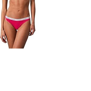 Calvin Klein String Femme avec Ceinture Emblématique, Rose (Vibrant Pink), XS