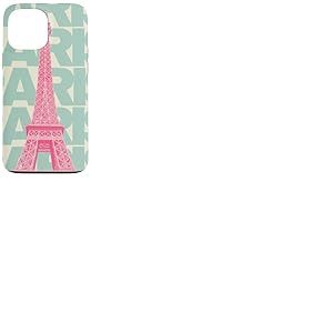 Tour Eiffel Paris France Vintage Rose Graphique Coque pour iPhone 13 Pro Max
