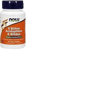 NOW Acidophilus et Bifidus, 8 Milliards, 60 Capsules Végétales