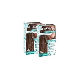 K&eacute;ranove ACTIVE CARE+ - Coloration Cheveux Longue Tenue - Protocole Dermo-Capillaire en 3 Etapes - Sans Ammoniaque - Coloration Permanente - K&eacute;ratine, Pr&eacute;biotiques - 6.0 Blond Fonc&eacute; - x2