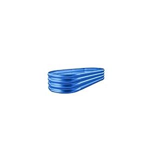 Land Guard Kit de jardinière surélevée galvanisée pour l'extérieur, Grande jardinière Ovale en métal pour légumes, 1,2 x 0,6 x 0,3 m (1 pièce) (Bleu)