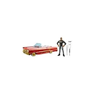 Mattel WWE Lucha Low Rider Véhicule avec Fonctions de Lancement et hydrauliques, et Figurine articulée Grands Champions Rey Mysterio, HYT25