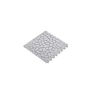 UPP dalles extérieures de jardin, terrasse, piscine, balcon I Avec système de clips I Dimensions: 30x30 cm par dalle I Effet Pierre Grises I En plastique résistant aux intempéries I 6 pièces I 0,54m²