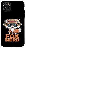 Fox Nerd Chapeau Explorateur avec Jumelles Coque pour iPhone 11 Pro Max