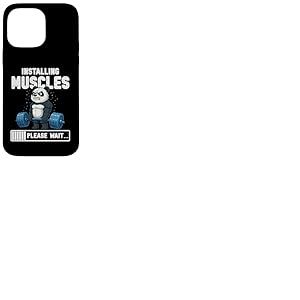 Graphique de Gym Panda Amusant pour l'installation des Muscles Coque pour iPhone 14 Pro Max