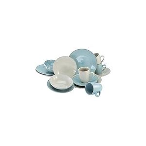 CreaTable, 22244, série OSLO, service de table, service combiné 16 pièces