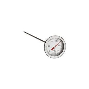 TFA Dostmann 14.1035.60 Thermomètre de Four Professionnel en Acier Inoxydable avec Longue sonde de température (30 cm), pièce de Rechange pour Four à Pizza, Four à Bois, Four en Pierre, Barbecue,