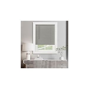 Achim Home Decor Mini Store sans Fil filtrant la lumière – 83 cm de Largeur, 162 cm de Long, Taille des Lattes de 2,5 cm – Gris – Stores de fenêtre horizontaux GII sans Fil pour intérieur