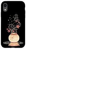 Lanterne Automne Feuilles Érable Art Japonais Minimal Coque pour iPhone XR
