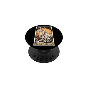 l&eacute;opard des neiges panth&egrave;re des neiges PopSockets PopGrip Adh&eacute;sif