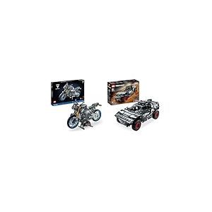 LEGO 42159 Technic Yamaha MT-10 SP, Kit de Maquette de Moto pour Adultes, Réplique Authentique & 42160 Technic Audi RS Q e-tron, Voiture de Rallye Télécommandée, Maquette Off-Road Dakar