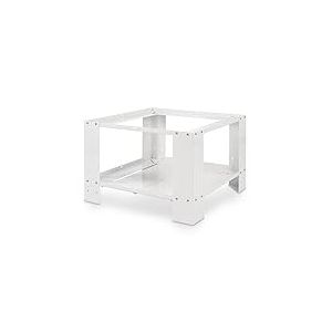 Xavax Socle machine &agrave; laver avec &eacute;tag&egrave;re (Support S&egrave;che Linge Lave Linge,R&eacute;hausseur de Machines, Base universelle avec Pieds R&eacute;glables en hauteur, charge 150 kg) Blanc