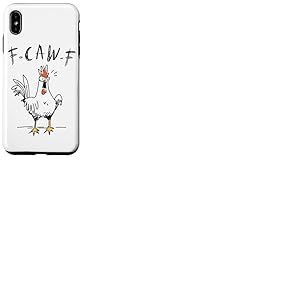 F-caw-f Poulet Rigolo Costume De Carnaval Poulet Coque pour iPhone XS Max