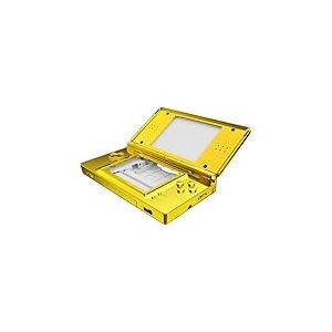eXtremeRate Coque Remplacement Complète pour Nintendo DS Lite, Coque avec Bouton de Remplacement pour Nintendo DS Lite, Console Non Incluse, Chromé Doré
