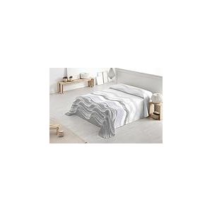 Degrees home - Paraiso - Couvre-lit pour lit de 150 cm - Couvre-lit boutis - Printemps, été - 250 x 260 cm - Gris