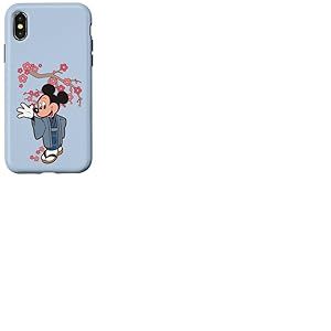 Disney Mickey Mouse in Kimono Cherry Blossoms Spring Sakura Coque pour iPhone X/XS