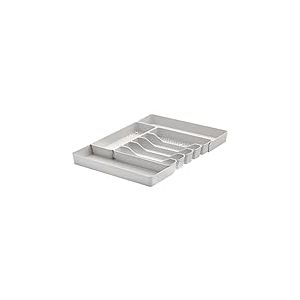 Spectrum Diversified Hexa Diversified Tiroir Organiseur Divis&eacute; Plateau de Cuisine Moderne Couverts de Cuisine Ustensiles, Porte-argenterie, Rangement de placard, 13 x 16, Gris Pierre
