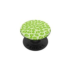 Joli Motif léopard Vert et Blanc pour Filles et Femmes PopSockets PopGrip Adhésif