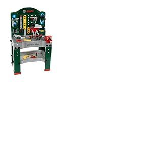 Theo Klein 8580 Etabli Work Station Bosch | avec 44 pièces différentes | Plan de Travail avec Fonction d'apprentissage | Dimensions : 61 cm x 44,5 cm x 101 cm | Jouet pour Enfants à partir de 3 Ans