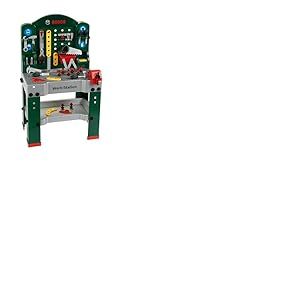 klein Etabli Work Station Bosch | avec 44 pièces différentes | Plan de Travail avec Fonction d'apprentissage | Dimensions : 61 cm x 44,5 cm x 101 cm | Jouet pour Enfants à partir de 3 Ans