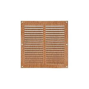 Amig - Grille de ventilation carrée en Aluminium | Grilles d'aération pour sortie d'air | Idéal pour plafond de cuisine et de salle de bain | Dimensions : 200 x 200 mm | Couleur: Bois