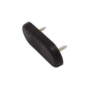 Adsamm® / 16 x patins glisseurs en plastique avec clou / noirs / 18x44 mm / rectangulaire / pieds glisseurs en plastique à clou pour meubles, de qualité optimale de Adsamm®