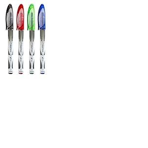 Stylo roller Genie 40018 classé par couleur, pour gaucher, lot de 12 Contenu : 4 x noir, 4 x rouge, 2 x Bleu et 2 x vert