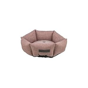 TRIXIE 37547 Viviana Lit Rond pour Chien &Oslash; 50 cm Vieux Rose &ndash; Lit Douillet Rond avec Housse en Velours Doux &ndash; Panier pour Chien pour Petits Chiens &ndash; Coussin fermement int&eacute;gr&eacute; &ndash; Fond antid&eacute;rapant
