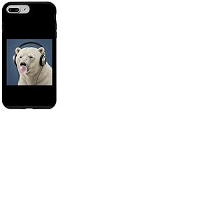 Ours Polaire Amusant pour Amoureux de la Musique Bubblegum Zoo Gar&ccedil;ons Filles Enfants Coque pour iPhone 7 Plus/8 Plus